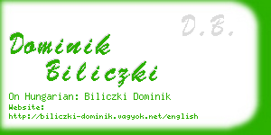 dominik biliczki business card